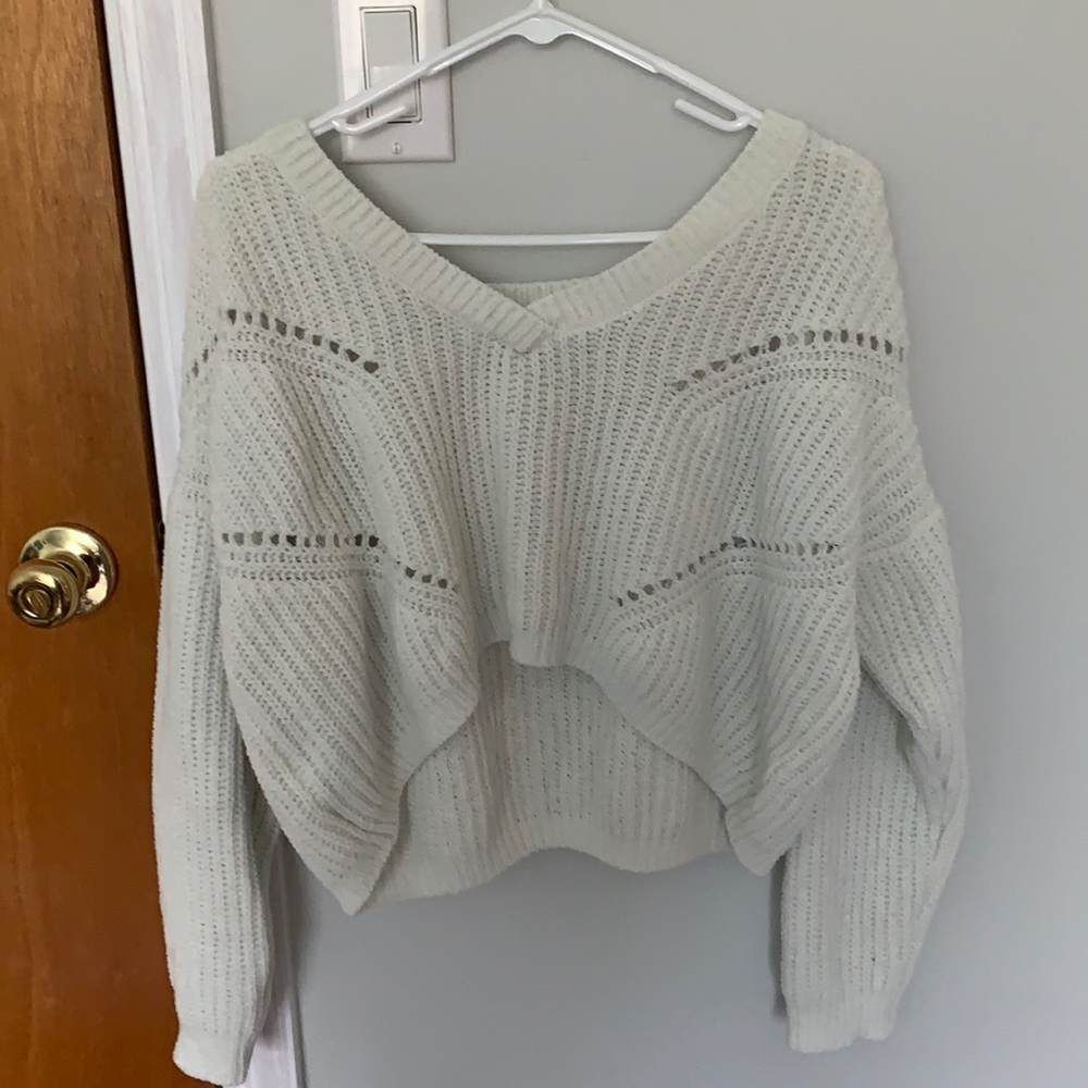 Cream Crop Sweater
